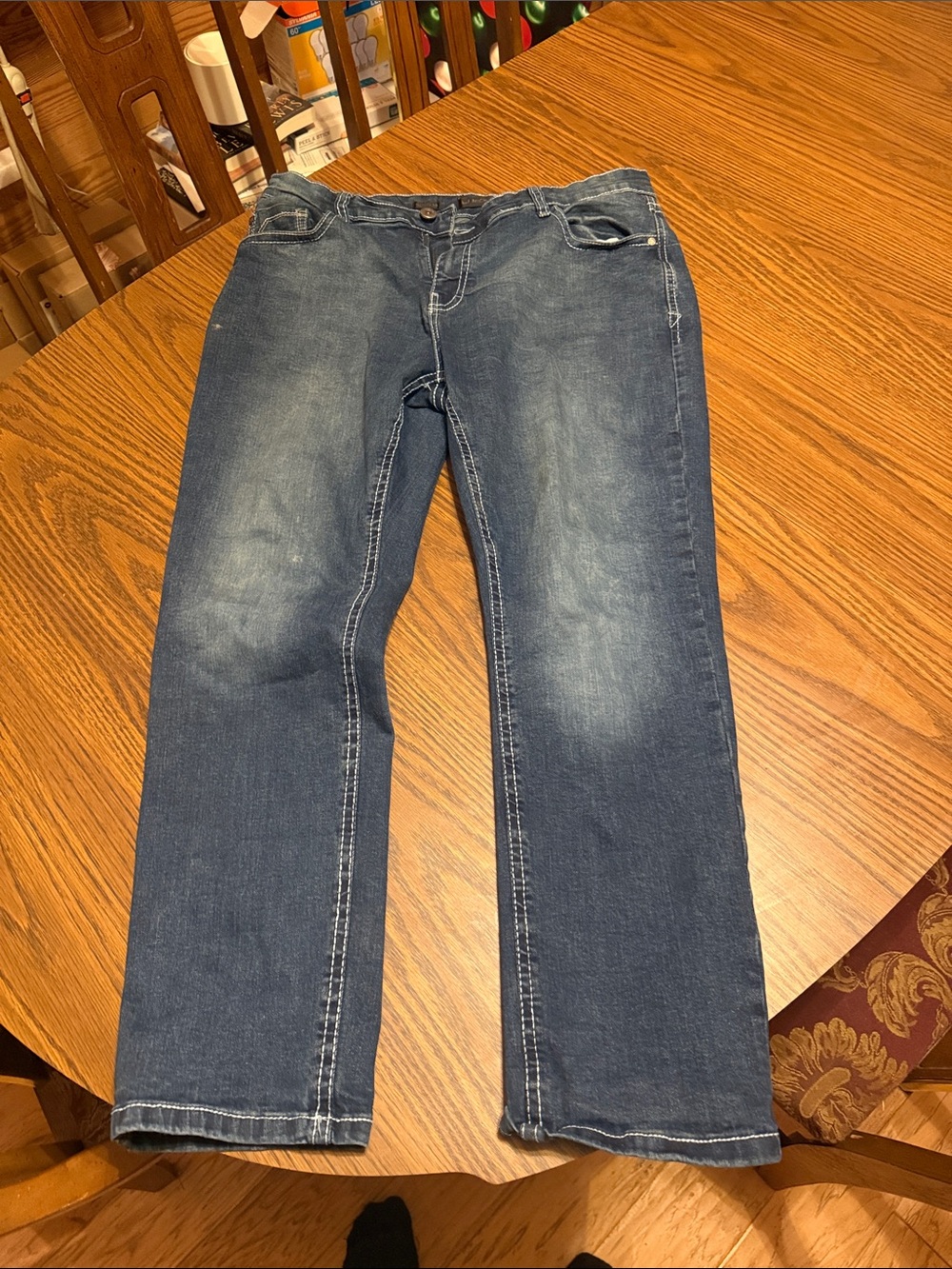 Men's Bootcut Jeans in Faded Blue Wash